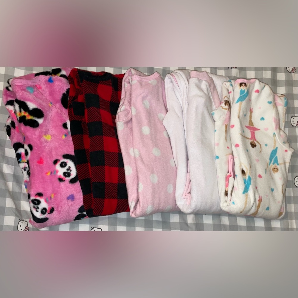 🍁 ❄️ Girls Toddler 5T Fleece Pajamas Bundle ❄️ 🍁